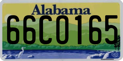 AL license plate 66CO165