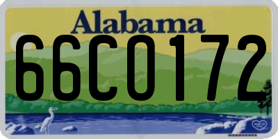 AL license plate 66CO172