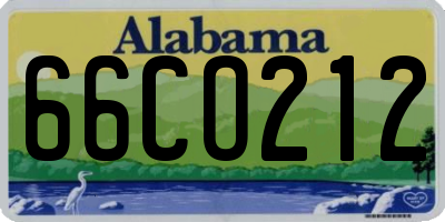 AL license plate 66CO212