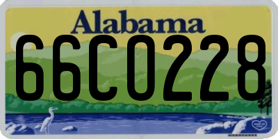 AL license plate 66CO228