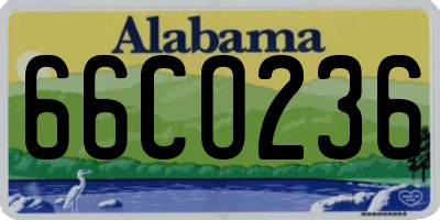 AL license plate 66CO236