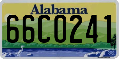 AL license plate 66CO241