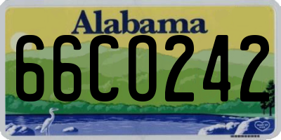 AL license plate 66CO242
