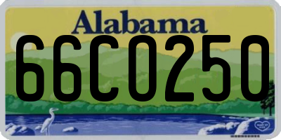 AL license plate 66CO250