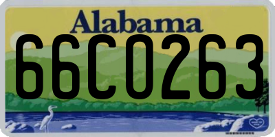 AL license plate 66CO263