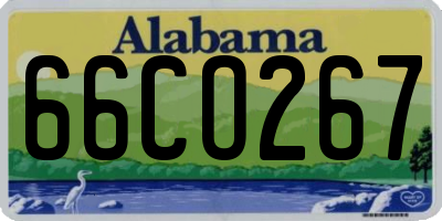 AL license plate 66CO267