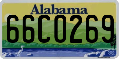 AL license plate 66CO269
