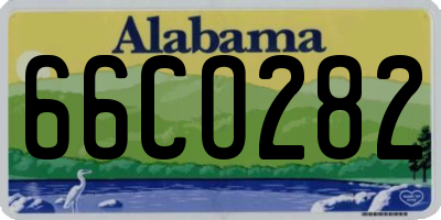 AL license plate 66CO282