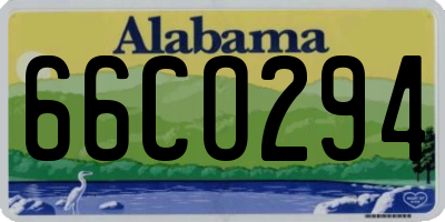 AL license plate 66CO294