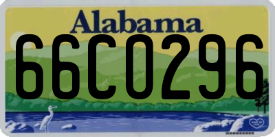 AL license plate 66CO296