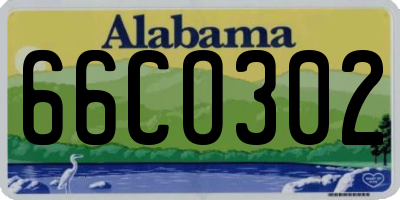 AL license plate 66CO302
