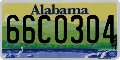 AL license plate 66CO304