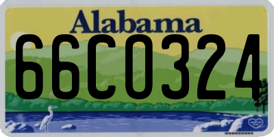 AL license plate 66CO324