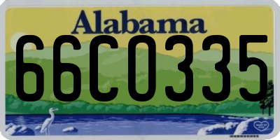 AL license plate 66CO335
