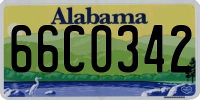 AL license plate 66CO342