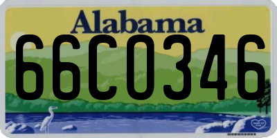 AL license plate 66CO346