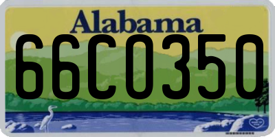 AL license plate 66CO350