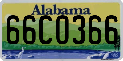 AL license plate 66CO366