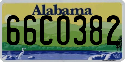AL license plate 66CO382