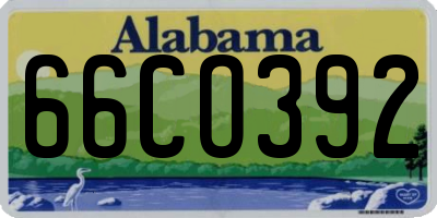 AL license plate 66CO392