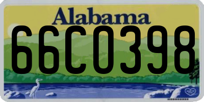 AL license plate 66CO398