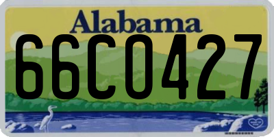 AL license plate 66CO427