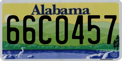 AL license plate 66CO457