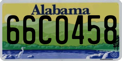 AL license plate 66CO458