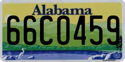 AL license plate 66CO459