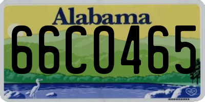 AL license plate 66CO465