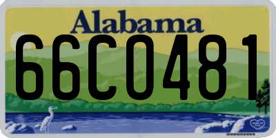 AL license plate 66CO481