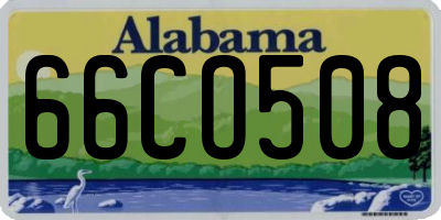 AL license plate 66CO508