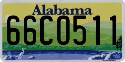 AL license plate 66CO511