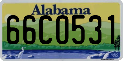 AL license plate 66CO531
