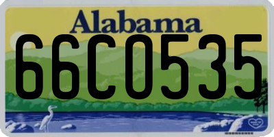 AL license plate 66CO535