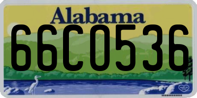 AL license plate 66CO536