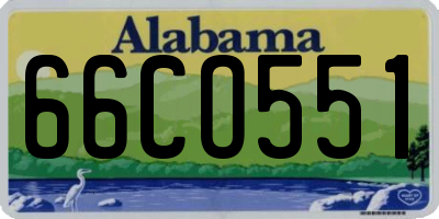 AL license plate 66CO551