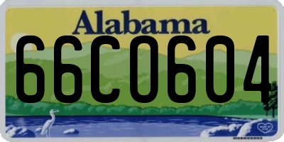 AL license plate 66CO604