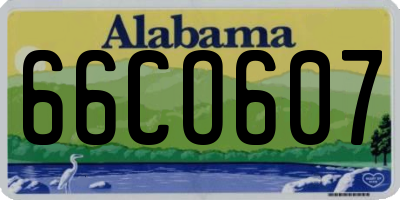 AL license plate 66CO607