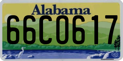 AL license plate 66CO617