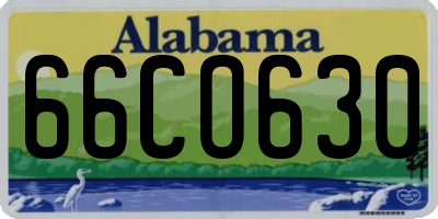AL license plate 66CO630