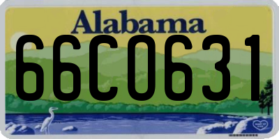 AL license plate 66CO631