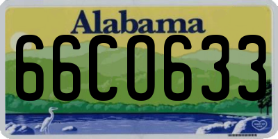 AL license plate 66CO633