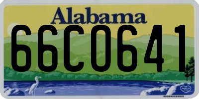 AL license plate 66CO641