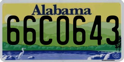 AL license plate 66CO643
