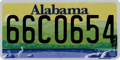 AL license plate 66CO654
