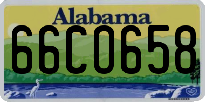 AL license plate 66CO658