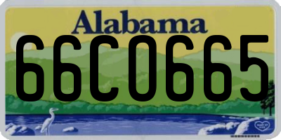 AL license plate 66CO665
