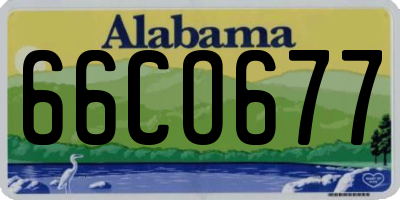AL license plate 66CO677