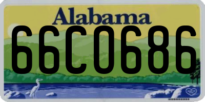 AL license plate 66CO686